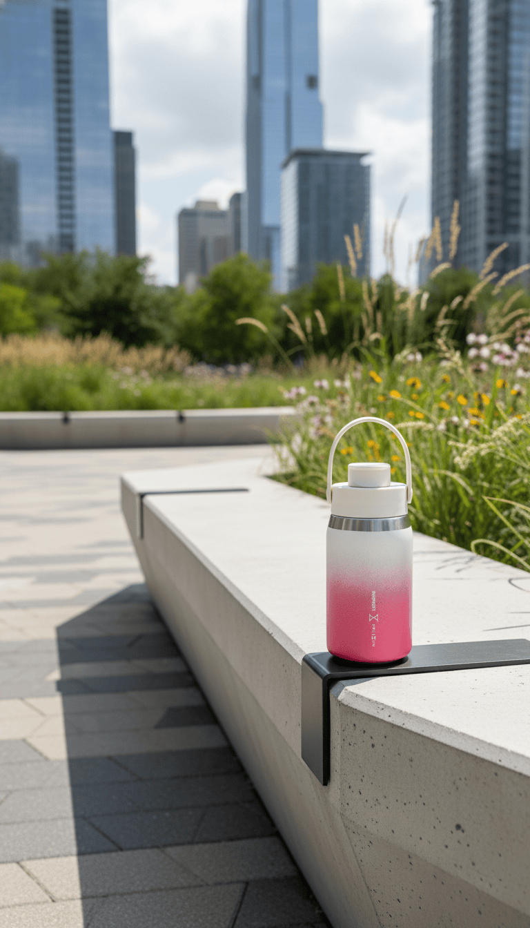 Thermal Drinkware – Canvas Bottle 355/473/710ml (12/16/24oz) Cherry Blossom colour